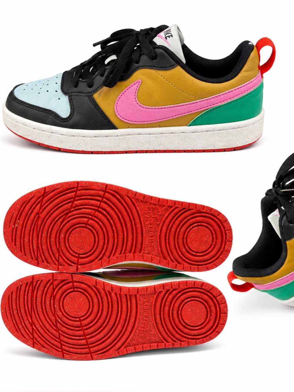 Nike Kids Low-Top Sneakers in Pink, Yellow, Green, Red, Black